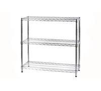 Scaffale 3 Ripiani 90x35x90 cm in Metallo Cromato Tosini