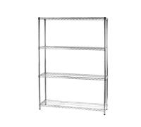 Scaffale 4 Ripiani 121x35x168 cm in Metallo Cromato Tosini