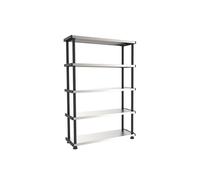 Scaffale MPShelf - PPLmetallo - 5 ripiani - 100x45 cm - grigionero - Terry