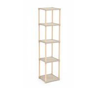 Scaffale 5 ripiani 25x135x26 cm in polipropilene marrone
