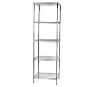 Scaffale 5 Ripiani 60x60x200 cm in Metallo Cromato Tosini