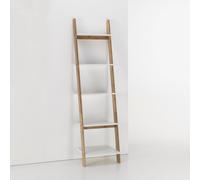 Scaffale 5 Ripiani da Soggiorno 43x37x164 cm in Bambù TFT Memphis Bianco e Bambù