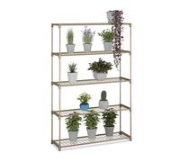 Scaffale 5 Ripiani Porta Piante Espositore Vasi Scaffalatura Fiori 140x91x28 cm