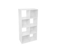 Scaffale 8 Moduli In Legno 67,5x134cm Bianco