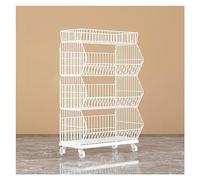 Scaffale a 4/5 ripiani in filo metallico con ruote, autoportante, organizer per snack, scaffale nero per supermercati, ideale per snack, 120 x 45 x 110 cm