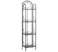 Scaffale a 4 ripiani metallo nero 166 cm VALDIVIA