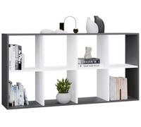 Scaffale a Cubi con 8 Vani Aperti - Mobile da Soggiorno Camera da letto Ingresso o Cameretta - per Documenti Raccoglitori Giocattoli e Decorazioni - Design Moderno - Malax Bianco Antracite
