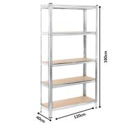 Scaffale a incastro in acciaio zincato 5 ripiani Cilvani varie larghezze