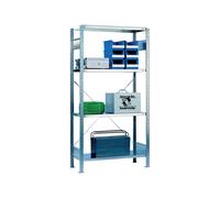 Scaffale a innesto Schulte, versione base, zincata 2000 x 1000 x 500 mm 2 telai/4 ripiani, carico modulo 1300 kg Quantità:1