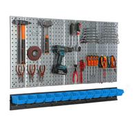 Scaffale a muro 117x72cm Sistema di stoccaggio portautensili in metallo 8 scatol