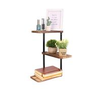 Scaffale a Muro 3 Ripiani da 3Kg Max - Stile Rustico con Design Modulare