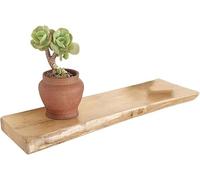 Scaffale A Muro Per Pareti Divisorie, Originale In Legno Laminato, A Per, Massiccio, Bordi Irregolari, Pannelli Ispessiti, Spessore 2,5CM(Natural wood,60 * 25 * 2.5CM)