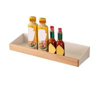 Scaffale a parete galleggiante in legno, ampio organizzatore sospeso, portabia da parete vintage, costruzione robusta e leggera, elegante accento per la casa, lungo o corto, stoccaggio di bottiglie da