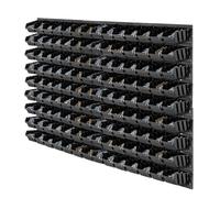 Scaffale a parete per officina KADAX, nero, 126 pezzi, 117 x 78 cm