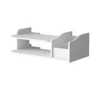 Scaffale a parete ventilato a doppio strato: nessun montaggio a trapano, accesso scorrevole, gestione dei cavi per la creazione di moderni telelavoro, non c'è bisogno di più scaffalature di stoccaggio