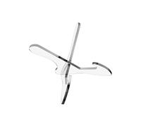 Scaffale a più livelli in poliacrilato, ampia piattaforma trasparente per libri/decorazioni, struttura robusta e montaggio rapido, supporto vuoto per piatti