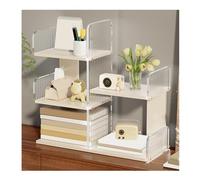 Scaffale a più livelli sfalsato, massimizza lo spazio verticale con design multistrato, ideale per tutti gli scenari (bianco, 40 x 18 x 47 cm)