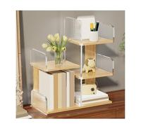 Scaffale a più livelli sfalsato, massimizza lo spazio verticale con design multistrato, ideale per tutti gli scenari (beige, 40 x 18 x 47 cm)