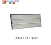 Scaffale a Ripiani Modulare Acciaio Con Rinforzo Ripiano Metallico Set 5Pz ITALY