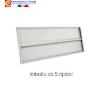 Scaffale a Ripiani Modulare Acciaio Con Rinforzo Ripiano Metallico Set 5Pz ITALY