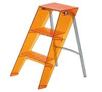 Scaffale a scala in acrilico, per interni ed esterni, sgabello pieghevole a tre gradini, antiscivolo, espositore per la casa per cucina e soggiorno