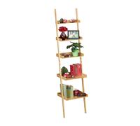 Scaffale a scala Libreria decorativa 10 kg Scaffale in bambù Mobile a 5 ripiani