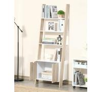 Scaffale a scaletta Homcom con 3 ripiani e armadio in stile moderno