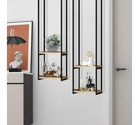 Scaffale a scaletta in ferro nero in stile industriale per la decorazione della casa e l'ufficio e lo stoccaggio da parete libreria espositore 30 x 30 x 130 cm