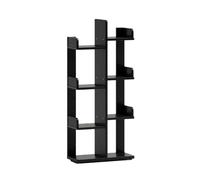 Scaffale Ad Albero, Libreria A 3/4/5 Livelli, Organizer Porta Libri | Realizzato in legno, grande capacità di archiviazione for la camera da letto, il soggiorno(Black,4 tier)