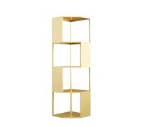 Scaffale ad Angolo a 3/4 Livelli, Libreria Irregolare Creativa, Scaffale for Libri in Ferro, Adatto for Conservare Libri, Album Fotografici, Oggetti Decorativi a Casa(Color-1,35x35x150cm)