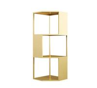 Scaffale ad Angolo a 3/4 Livelli, Libreria Irregolare Creativa, Scaffale for Libri in Ferro, Adatto for Conservare Libri, Album Fotografici, Oggetti Decorativi a Casa(Color-1,35x35x120cm)