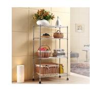 SCAFFALE AMERICA IN ACCIAIO CROMATO 4P CM.36X61XH170