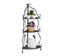 Scaffale angolare 3 ripiani Acciaio Scaffale portavasi Fioriera angolare