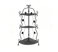 Scaffale angolare a 3 ripiani per piante da pavimento, per balconi e bagni, ideale per piante in vaso e decorazione per la casa (A)