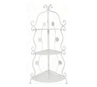 Scaffale angolare a 3 ripiani per piante da pavimento, per balconi e bagni, ideale per piante in vaso, design salvaspazio