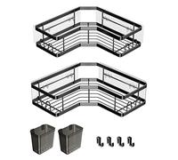 Scaffale angolare aggiornato Servizio lungo e pratico Triangoli di stoccaggio Organizzatori Set di organizzatori di mensole Installazione semplice Bagno e doccia Soluzione di archiviazione Salvaspazio