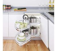 Scaffale angolare estraibile da cucina per armadietti ad angolo cieco per armadi con base da 800 mm/900 mm, lato sinistro/destro massimizza lo spazio e l'accessibilità nella tua cucina.