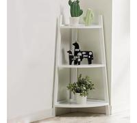 Scaffale angolare in bambù, libreria a 3/4 ripiani in legno e supporto per piante, scala aperta per soggiorno, camera da letto, ufficio, cucina