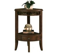 Scaffale angolare in legno a 2 ripiani con cassetto, supporto angolare industriale, espositore per soggiorno e ufficio, salvaspazio, elegante decorazione per la casa