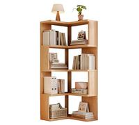 Scaffale angolare in legno massello libreria e armadio salvaspazio design per soggiorno e camera da letto colore legno originale 40 x 40 x 130 cm