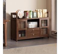 Scaffale aperto per biblioteca, con 2 cassetti e armadi, grande capacità, ideale per camera da letto, soggiorno, ufficio domestico (100 x 25 x 70 cm) - elegante organizer.