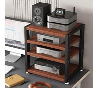 Scaffale aperto per componenti stereo da tavolo, rack audio multi-livello e armadietto multimediale AV con poggiapiedi, armadi Hi-Fi verticali e supporti sotto la scrivania