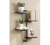 Scaffale Appeso Mensole Galleggianti per Parete Home Decor Staffa in Ferro in Linea con Casa Moderna Legno Massello con Accessori di Montaggio