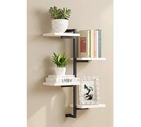 Scaffale Appeso Mensole Galleggianti per Parete Home Decor Staffa in Ferro in Linea con Casa Moderna Legno Massello con Accessori di Montaggio