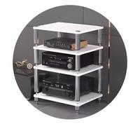 Scaffale audio HiFi a 4 livelli ammortizzanti per giradischi e apparecchiature audio, design elegante, 60 x 48 x 80 cm, perfetto per gli amanti del cinema domestico e della musica
