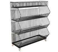 Scaffale autoportante con ripiani multipli, ideale per esporre e organizzare in cucina e veranda