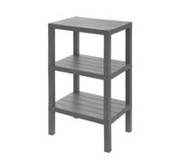 Scaffale bagno 3 ripiani grigio effetto legno in kit montaggio Buzz