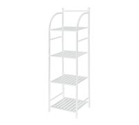 Scaffale bagno H 116 in metallo design bianco con quattro ripiani