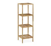Scaffale Bagno Mobiletto Salvaspazio Mobile Colonna Ripiani Cucina Legno Noce