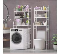 Scaffale Bagno Sopra Lavatrice 152x68x25 3 Ripiani Mobile Bianco Salvaspazio Wc